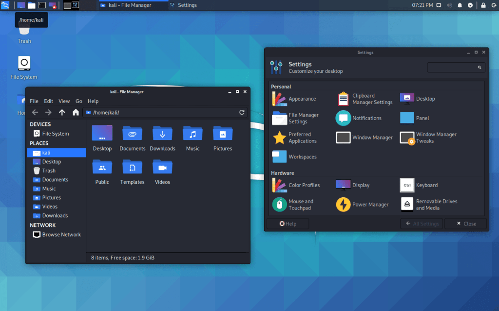 Kali Linux Settings
