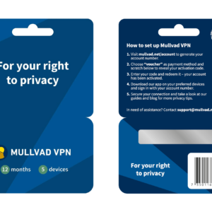 Mullvad VPN Online Privacy 12 Months